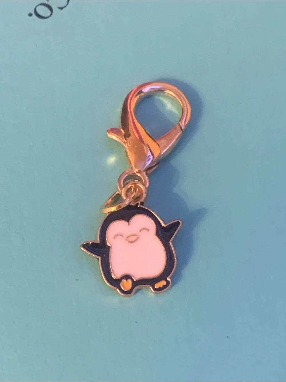 Cute Penguin Tag Charm - Black & White